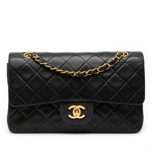 322602028 Chanel Small Classic Lambskin Double Flap Black 1