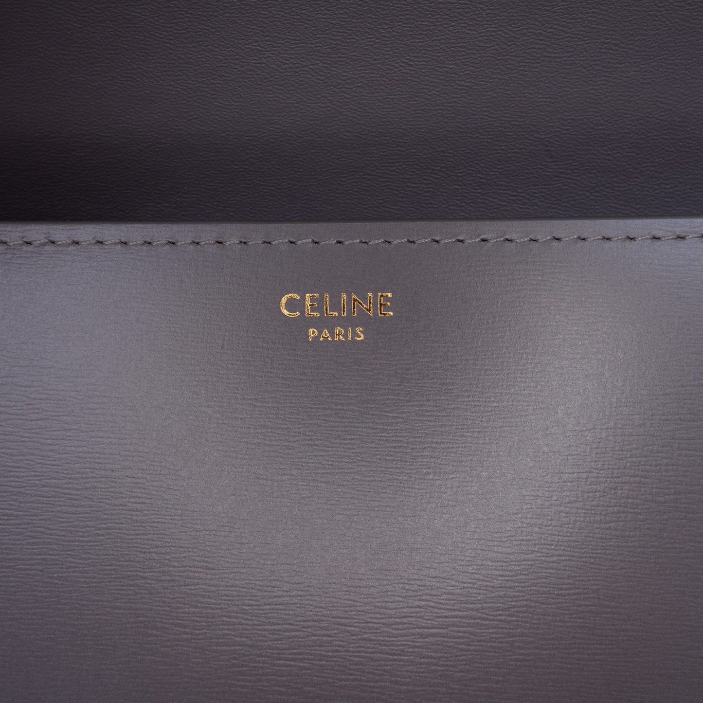 322606097 Celine Teen Shiny Calfskin Triomphe Crossbody Gray 5