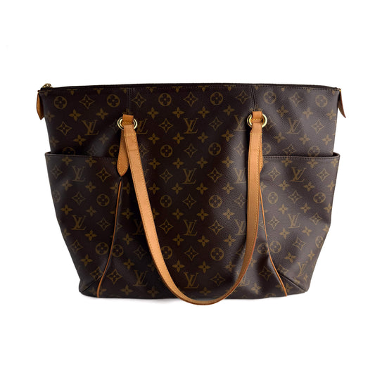 Totally GM Canvas Shopper Shoulder Bag Brown