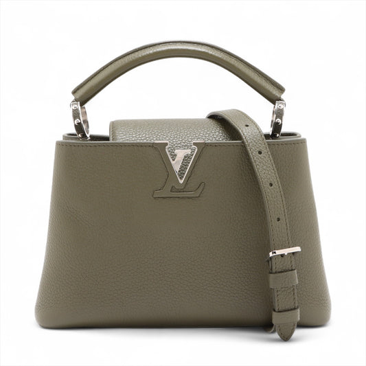 Capucines BB Taurillon Leather Handbag Green
