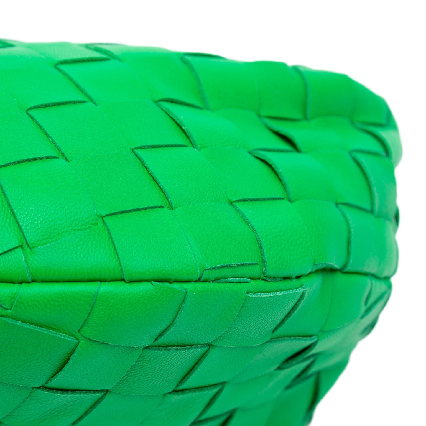 Second hand Bottega Veneta Jodie Mini Intrecciato Leather Hobo Handbag Green - Tabita Bags
