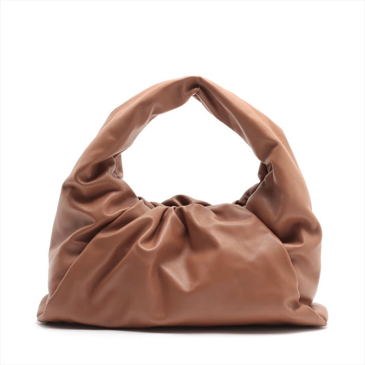 Second hand Bottega Veneta The Pouch Large Leather Hobo Bag Brown - Tabita Bags