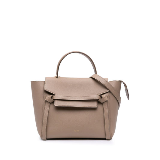 Second hand Céline Belt Bag Micro Grained Calfskin Leather 3 - Ways Tote Bag Brown - Tabita Bags