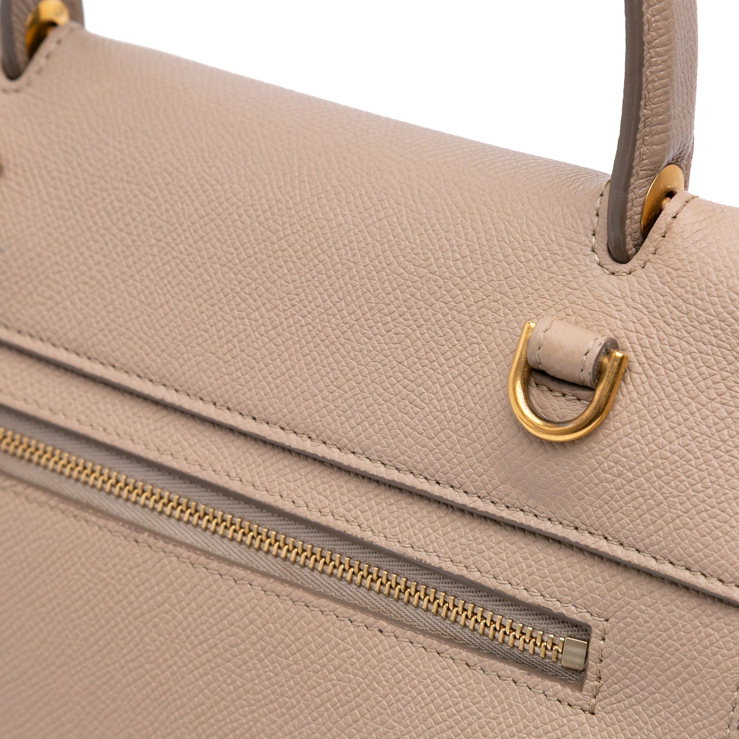 Second hand Céline Belt Bag Micro Grained Calfskin Leather 3 - Ways Tote Bag Brown - Tabita Bags