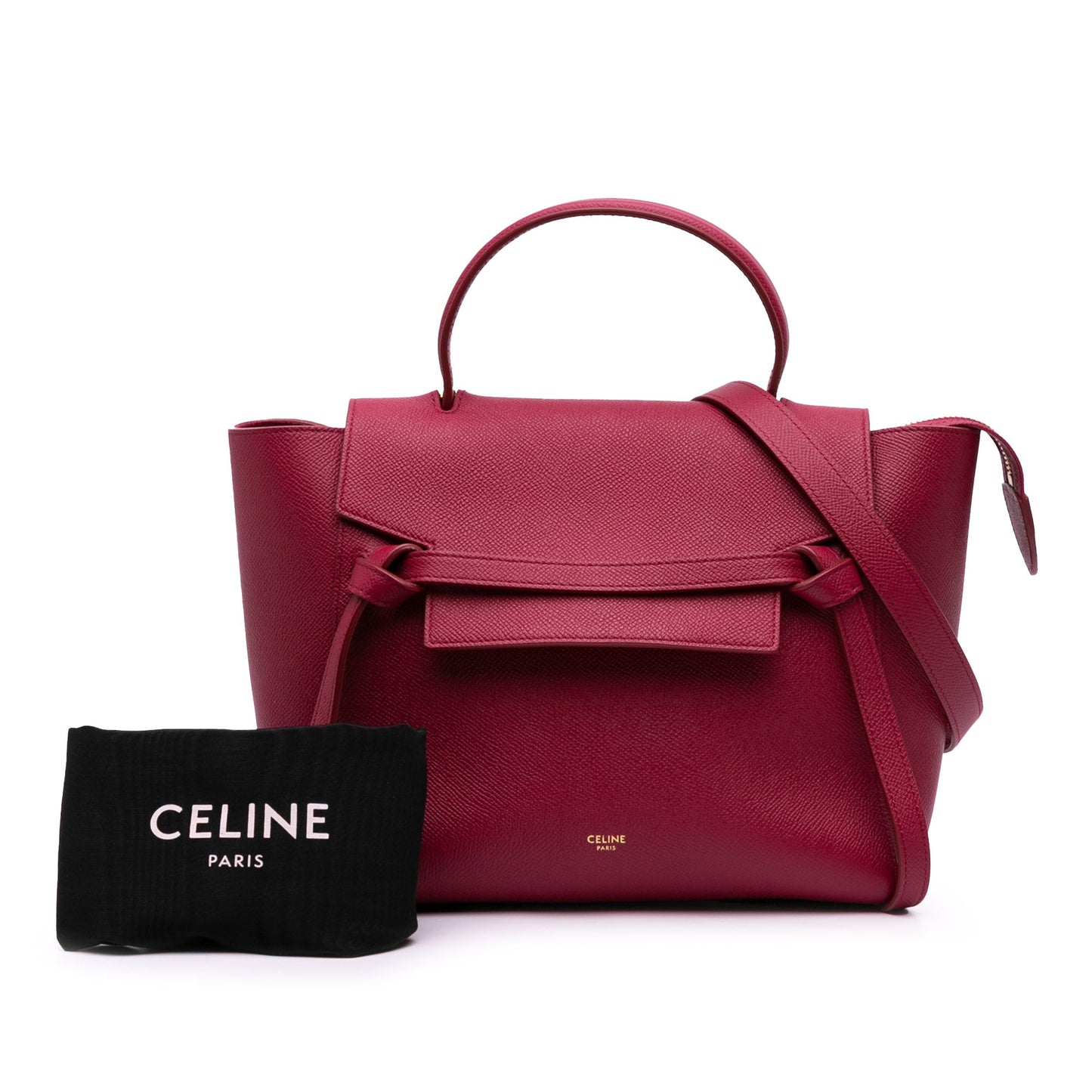 Second hand Céline Belt Bag Micro Grained Calfskin Leather 3 - Ways Tote Bag Pink - Tabita Bags