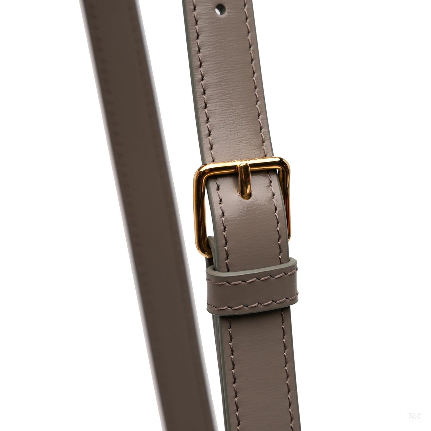 Second hand Céline Triomphe Teen Shiny Calfskin Leather Flap Crossbody Brown - Tabita Bags