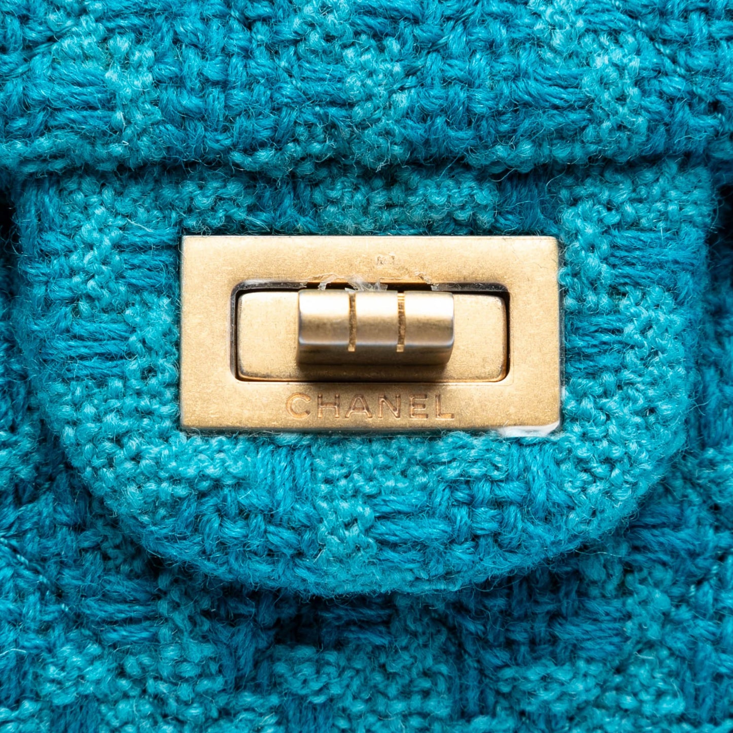 Second hand Chanel 2.55 Reissue Tweed Matelassè Flap Shoulder Bag Blue - Tabita Bags