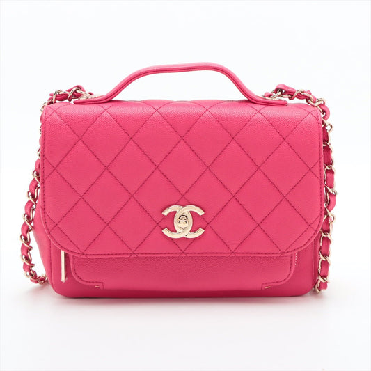 Second hand Chanel Affinity Caviar Leather Bag Pink - Tabita Bags