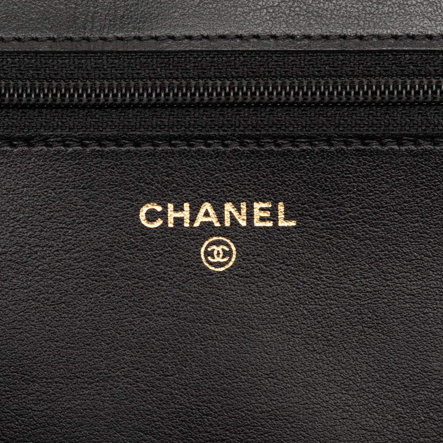Second hand Chanel Boy Caviar Leather Quilted Wallet on Chain Crossbody Black - Tabita Bags