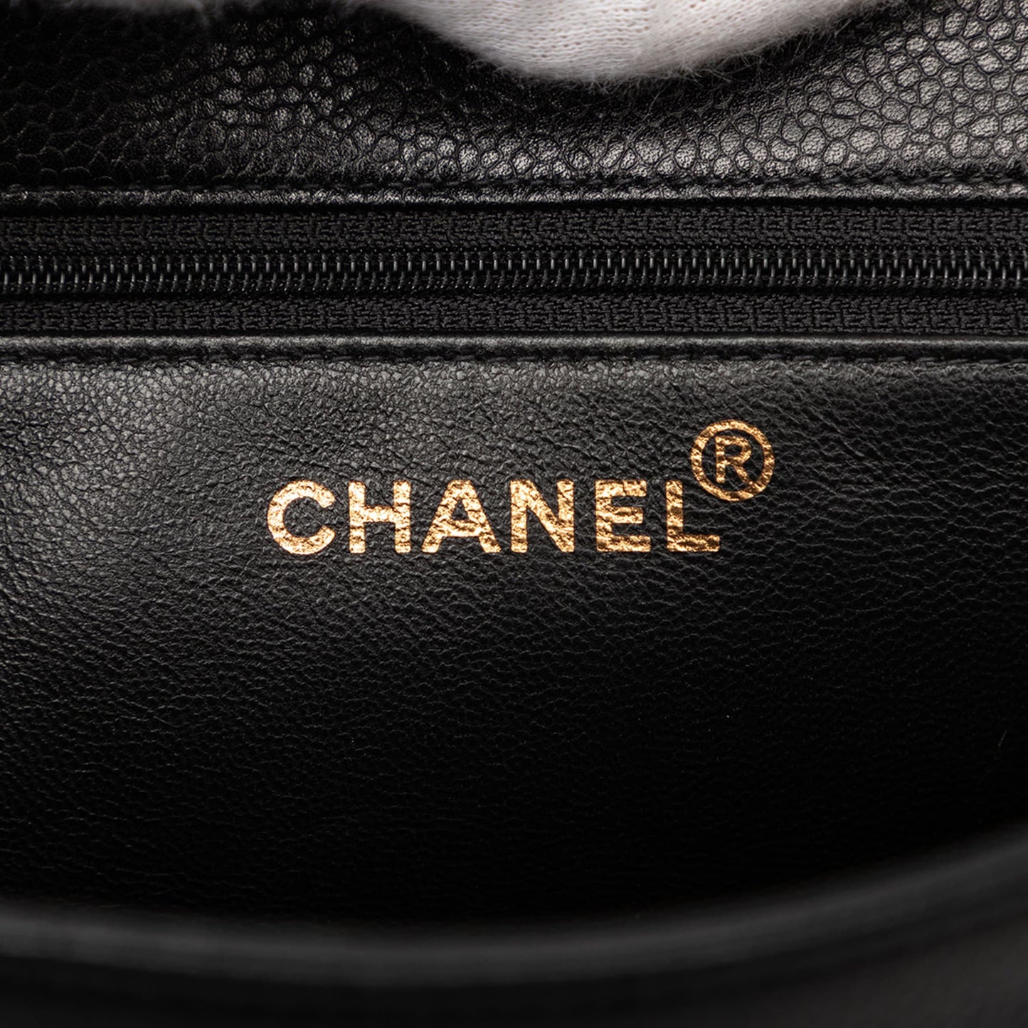 Second hand Chanel CC Caviar Leather Tote Shoulder Bag Black - Tabita Bags