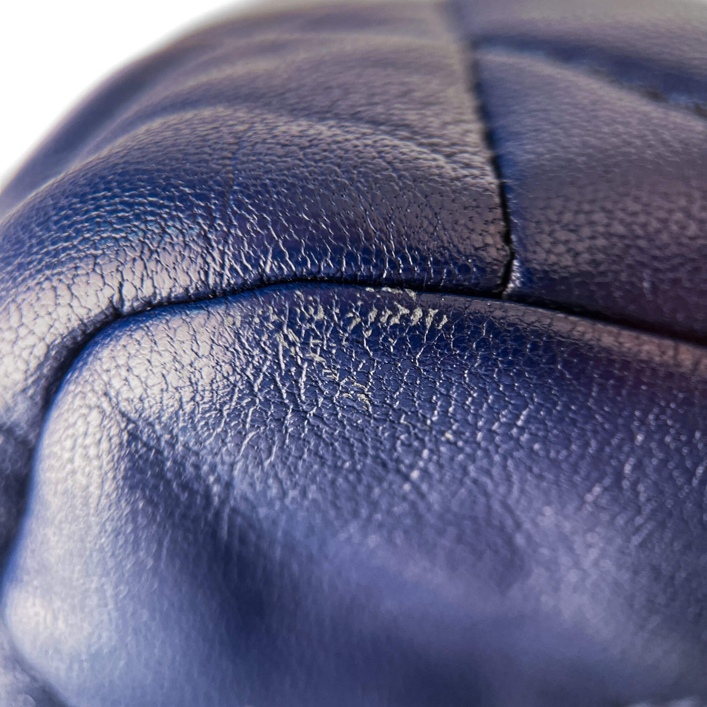 Second hand Chanel CHANEL 19 Medium Lambskin Leather Matelassè Flap Handbag Blue - Tabita Bags