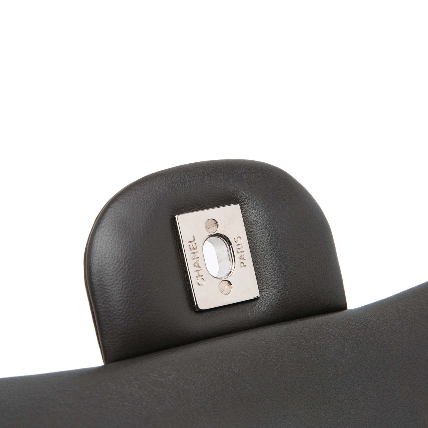 Second hand Chanel Classic Double Flap Jumbo Lambskin Leather Matelassè Handbag Grey - Tabita Bags