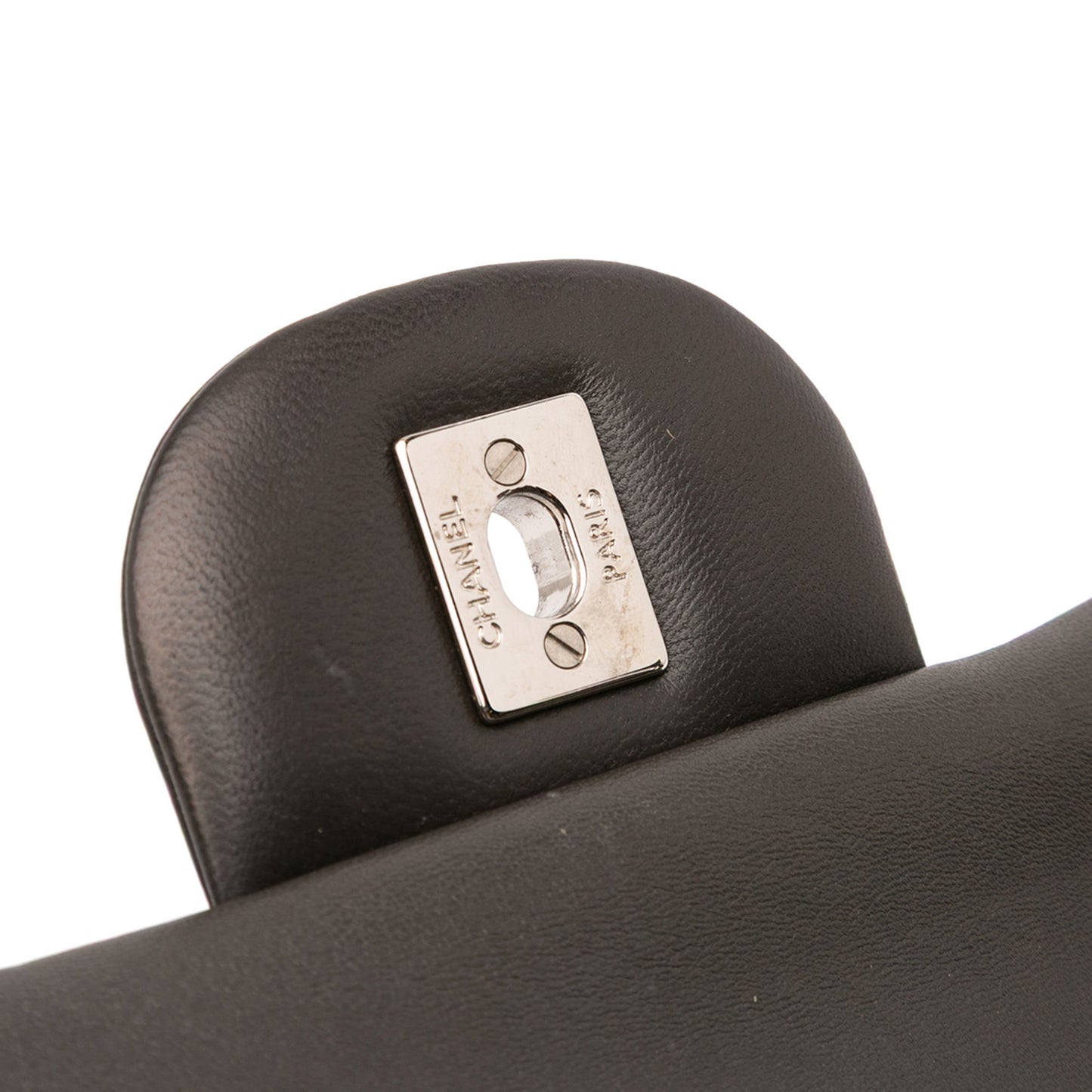 Second hand Chanel Classic Double Flap Jumbo Lambskin Leather Matelassè Handbag Grey - Tabita Bags