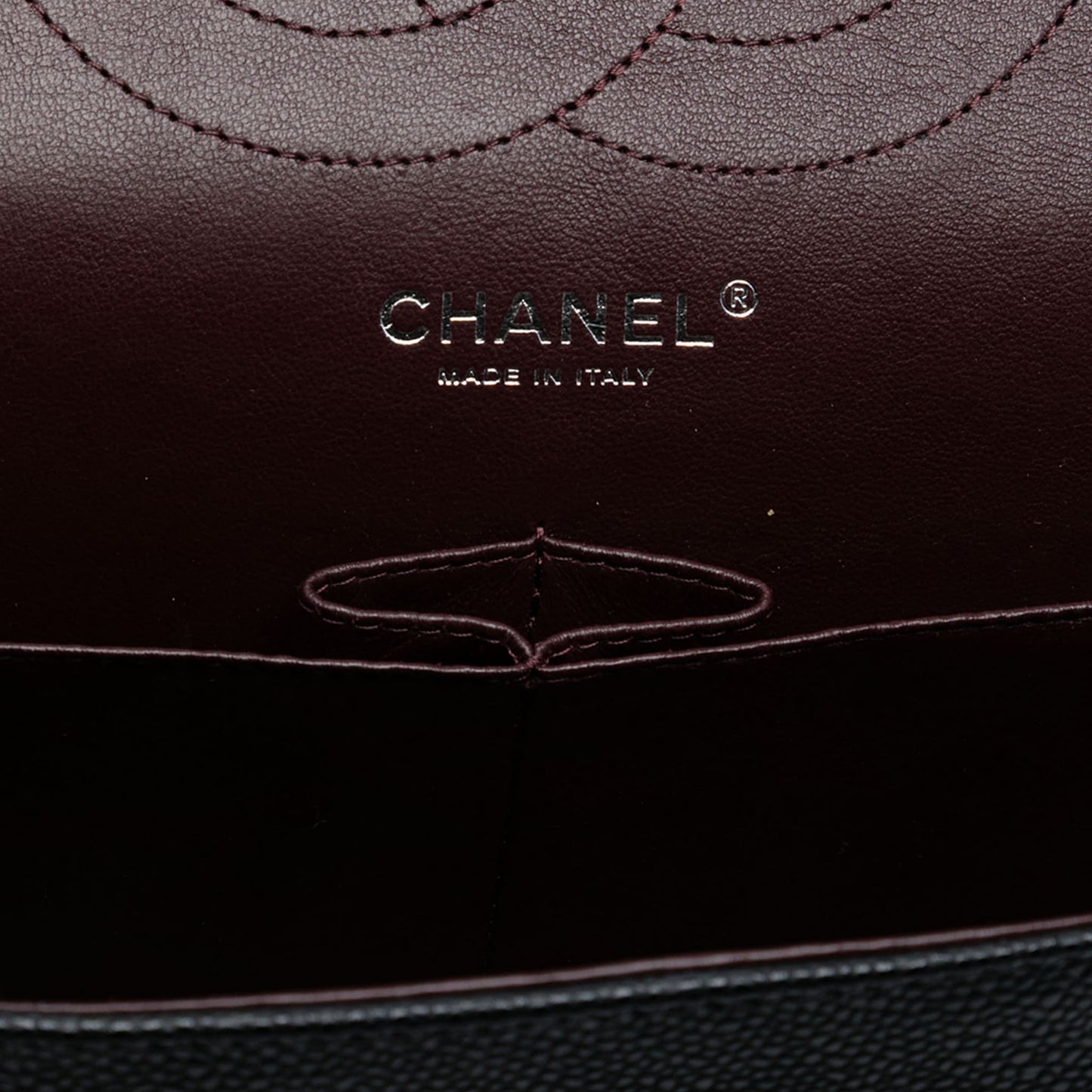 Second hand Chanel Classic Double Flap Jumbo Matelassè Caviar Leather Flap Handbag Black - Tabita Bags