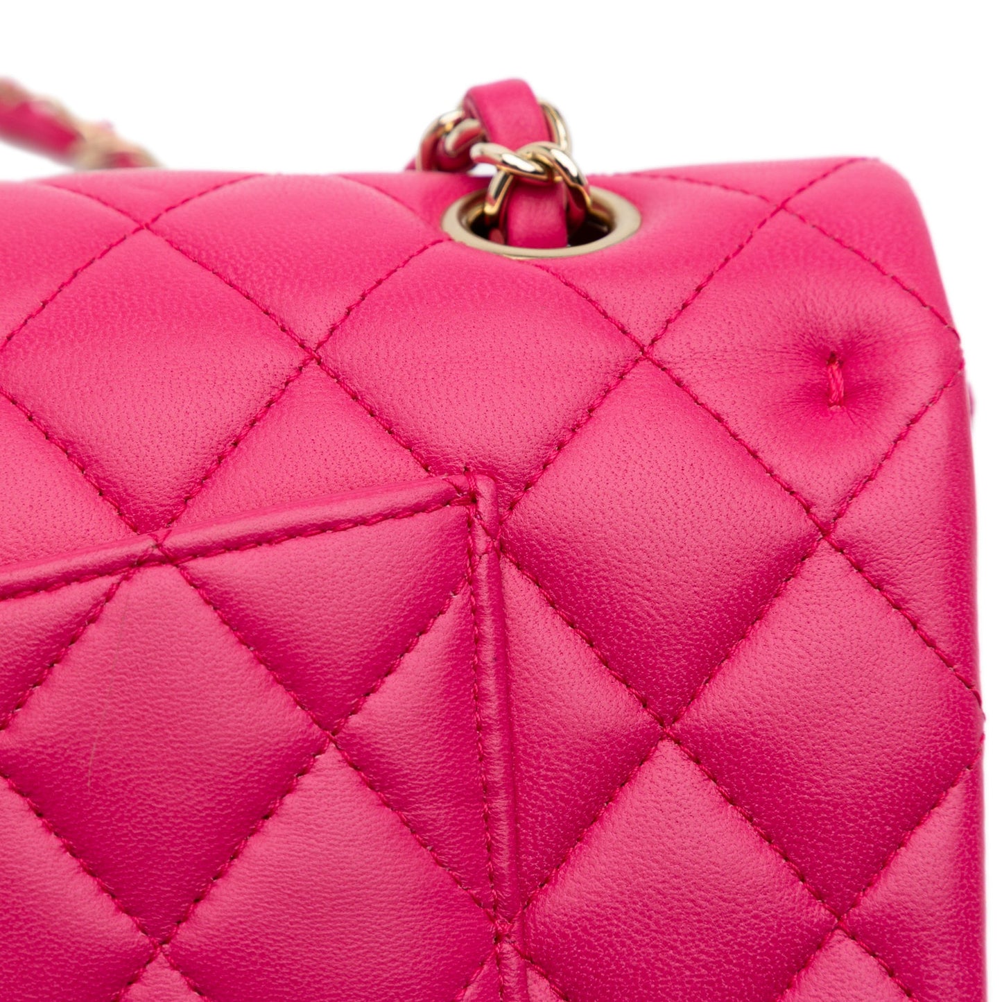 Second hand Chanel Classic Double Flap Medium Matelassè Caviar Leather Flap Shoulder Bag Pink - Tabita Bags