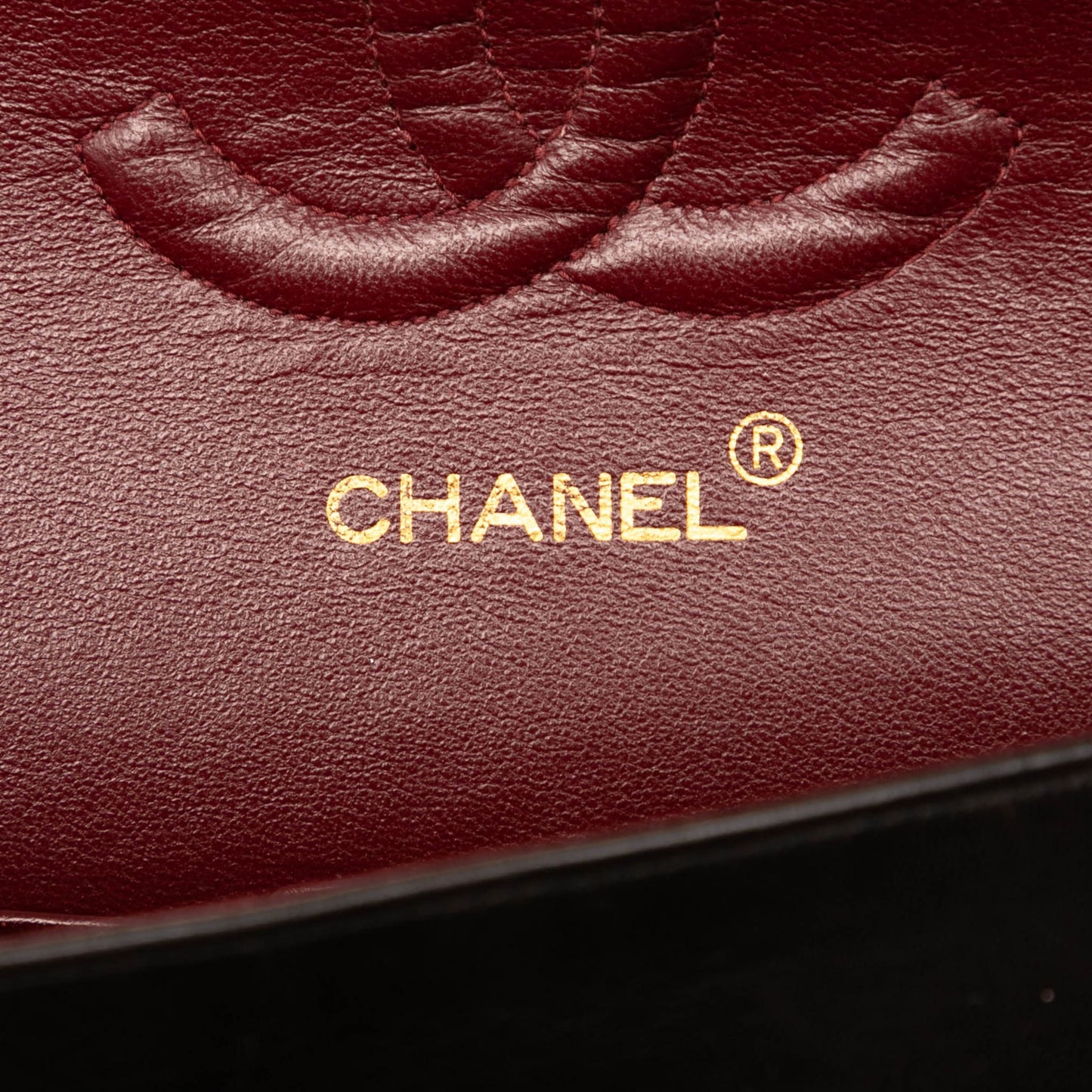 Second hand Chanel Vintage Classic Double Flap Medium Lambskin Leather Matelassè Shoulder Bag Black - Tabita Bags