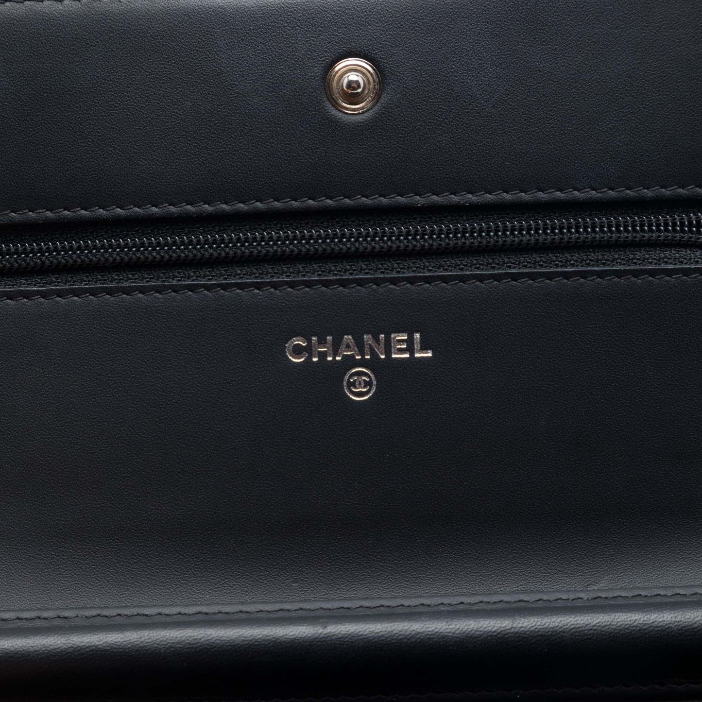 Second hand Chanel WOC Patent Leather Quilted Flap Crossbody Black - Tabita Bags