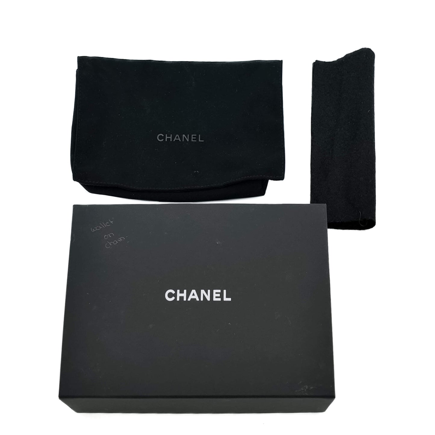 Second hand Chanel WOC Quilted Caviar Leather 2 - Ways Flap Bag Black - Tabita Bags