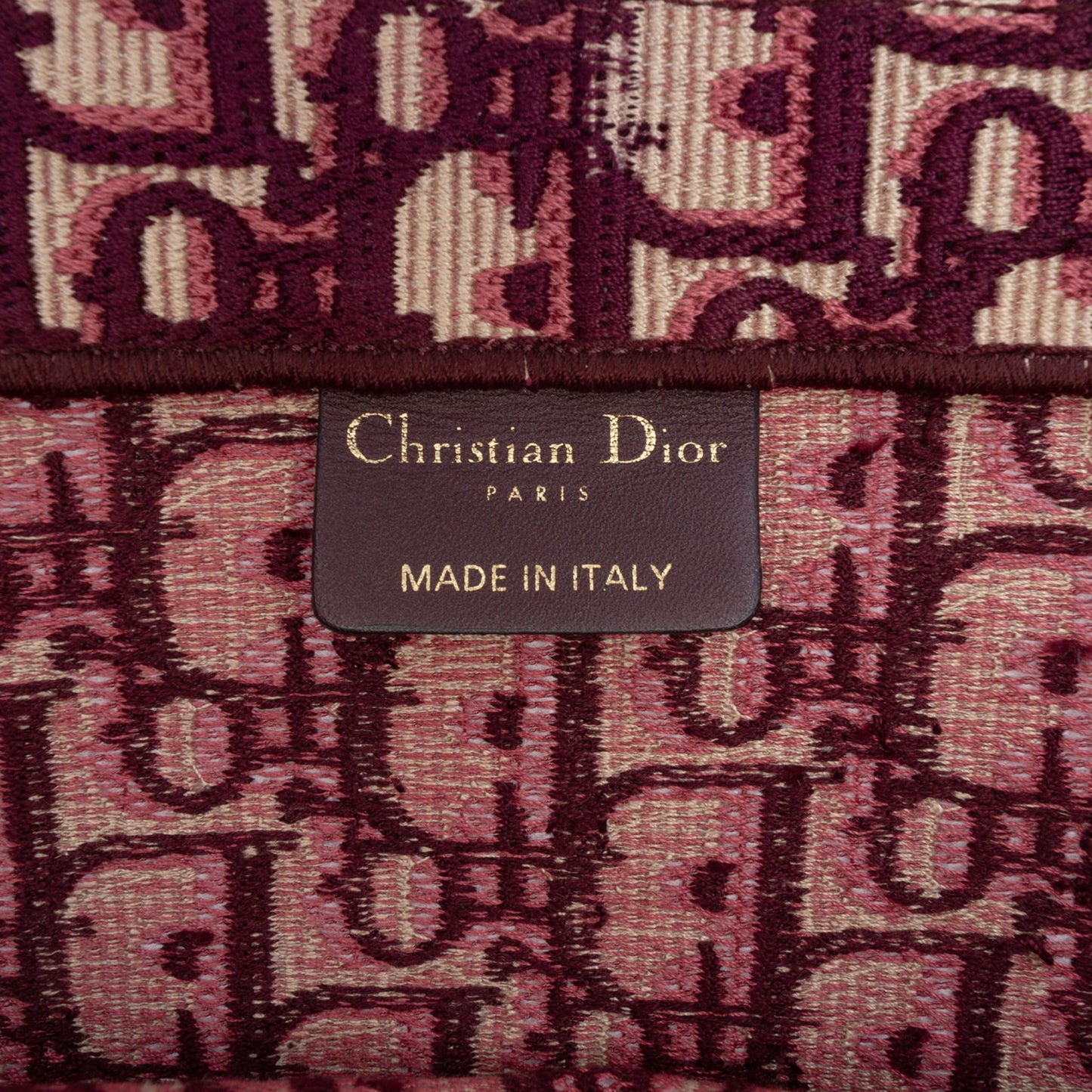 Second hand Dior Book Tote Large Canvas Embroidery Handbag Oblique Red - Tabita Bags