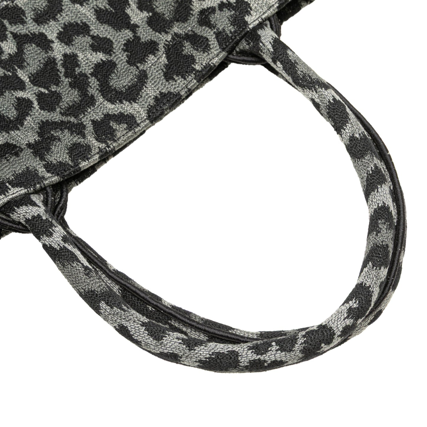 Second hand Dior Book Tote Large Embroidery Canvas Handbag Grey - Tabita Bags