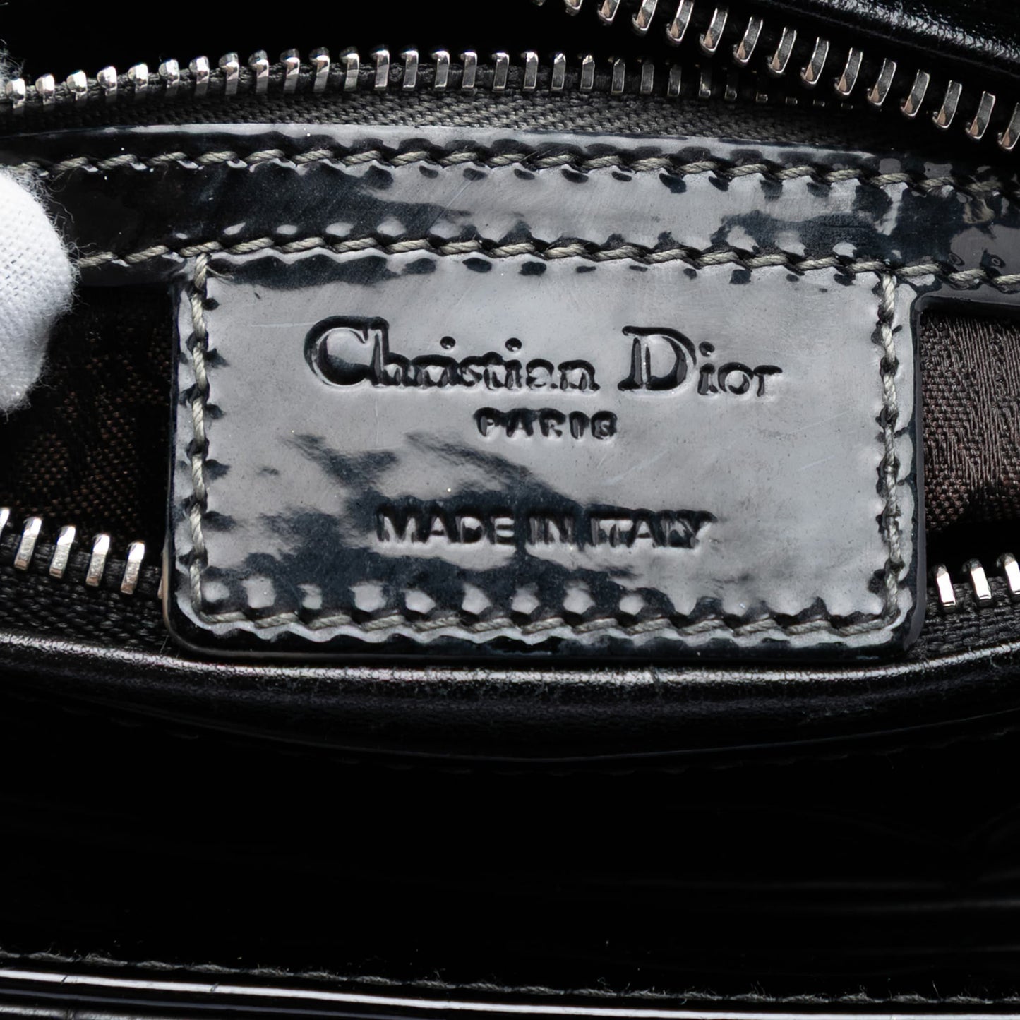 Second hand Dior Lady Dior Medium Patent Leather Cannage Tote Handbag Black - Tabita Bags