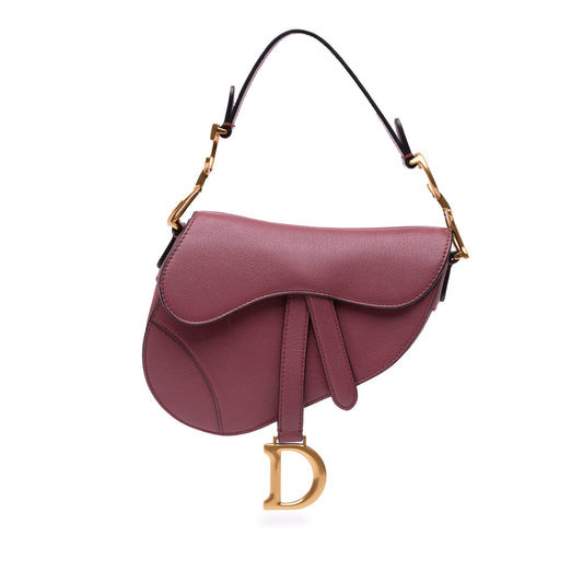 Second hand Dior Saddle Mini Ultrasmooth Calfskin Leather Handbag No Strap Pink - Tabita Bags