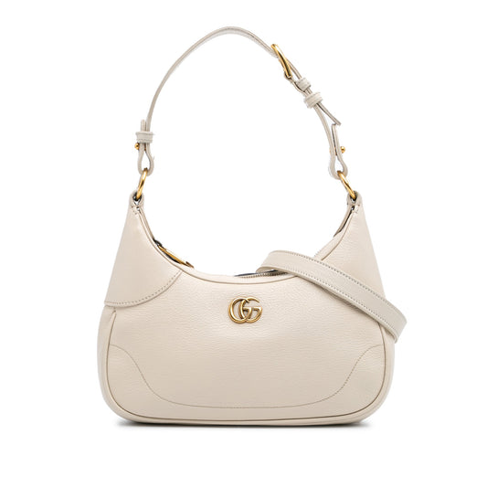 Second hand Gucci Aphrodite Small Leather 2 - Ways Hobo Shoulder Bag White - Tabita Bags