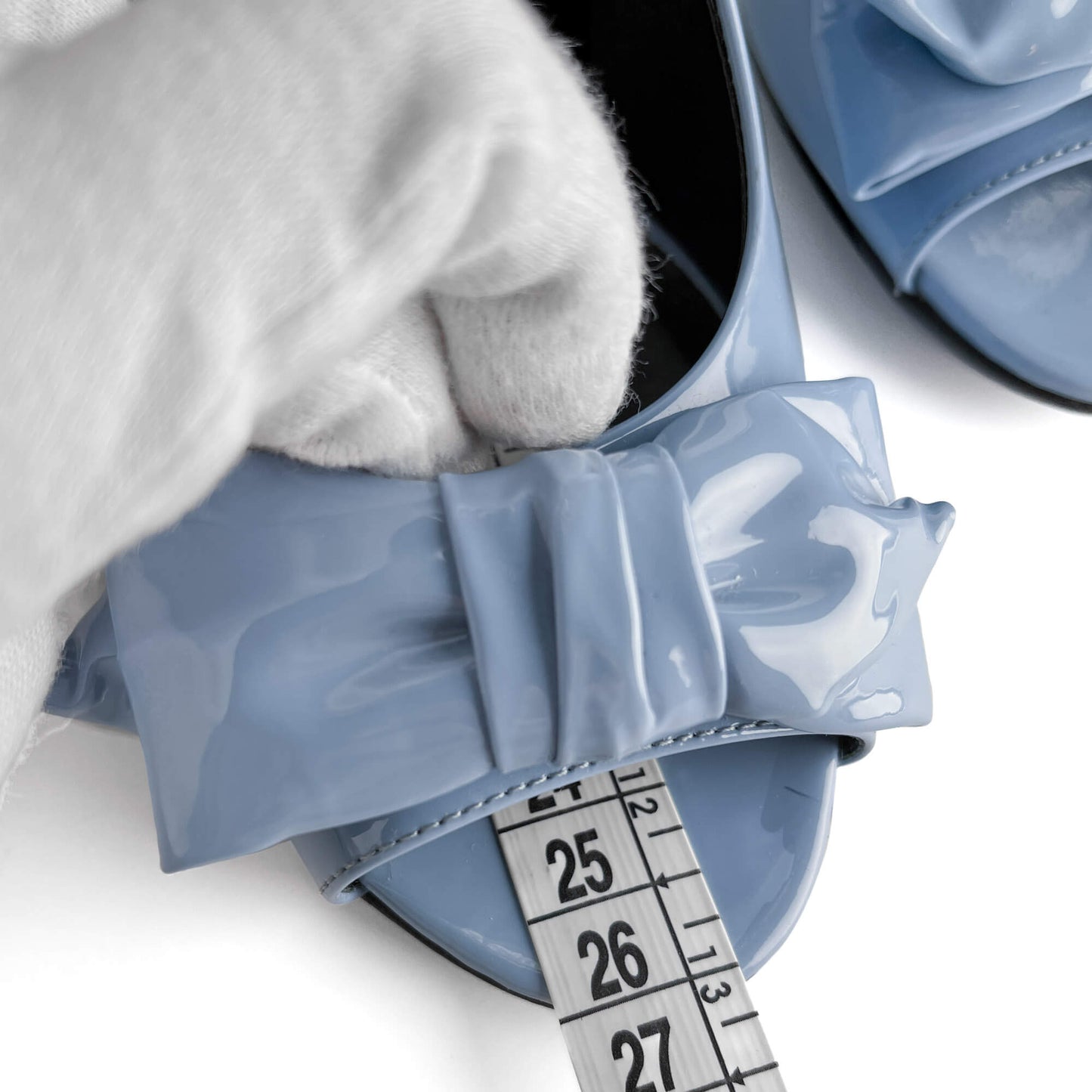 Second hand Gucci Clodine Peep Toe Patent Leather Pump 39.5 Blue - Tabita Bags