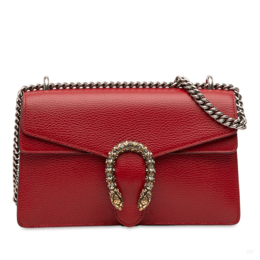 Second hand Gucci Dionysus Medium Leather Flap Handbag Red - Tabita Bags