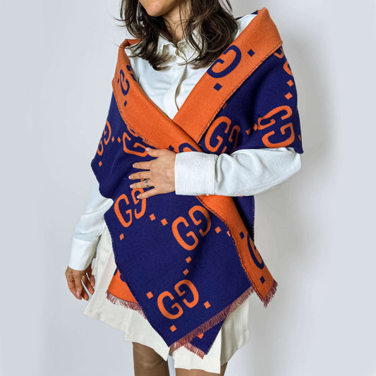 Second hand Gucci GG Wool Scarve Bicolor - Tabita Bags