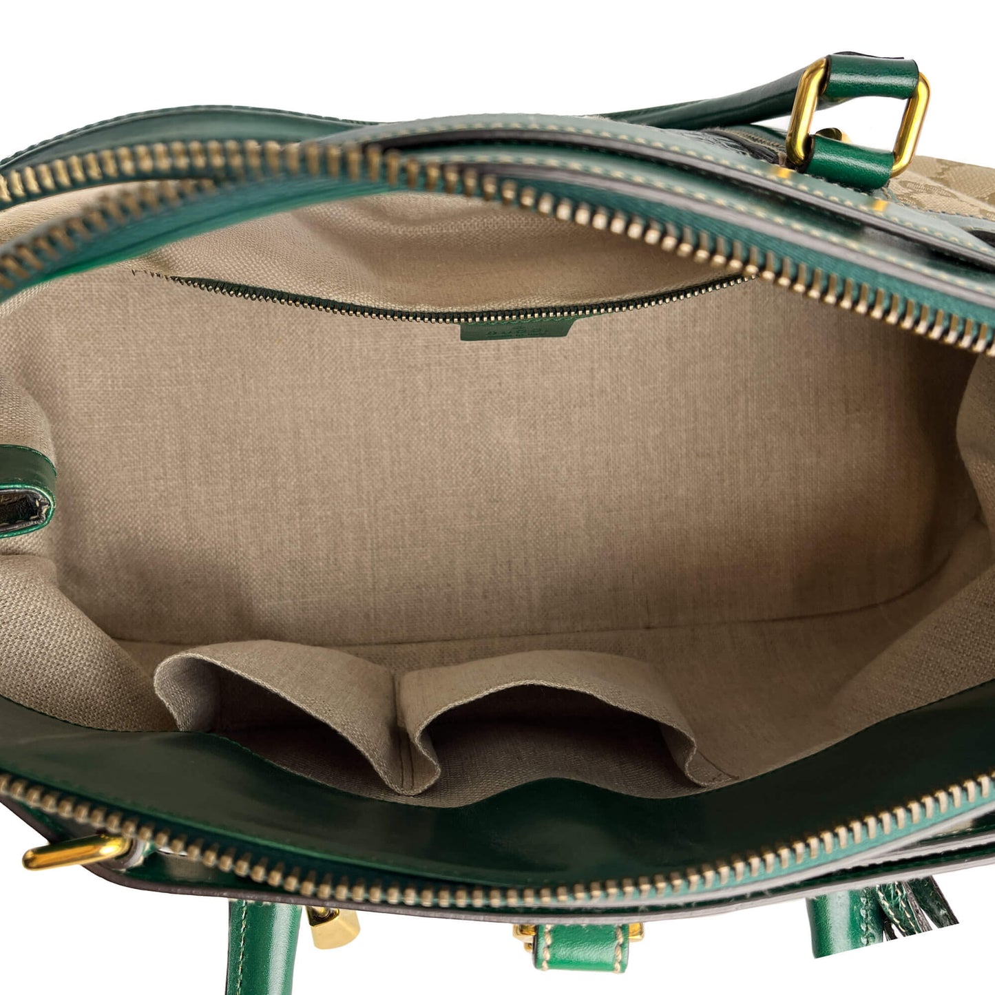 Second hand Gucci Horsebit Britt Boston Large Canvas Bowler Handbag GG Supreme - Tabita Bags