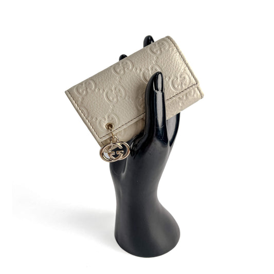 Second hand Gucci Interlocking Key Case Guccissima Leather Envelope Wallet GG Supreme - Tabita Bags