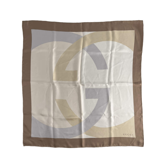 Second hand Gucci Interlocking Silk Foulard Bicolor - Tabita Bags