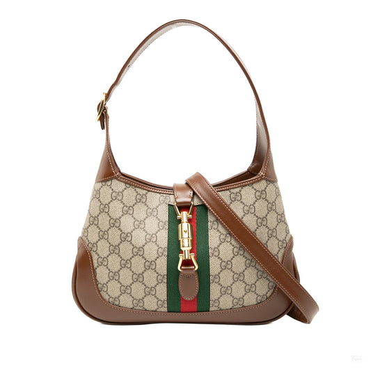 Second hand Gucci Jackie 1961 Small Canvas GG Hobo Shoulder Bag GG Supreme - Tabita Bags