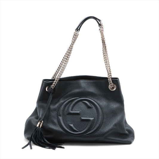 Second hand Gucci Soho Leather Shoulder Bag Black - Tabita Bags