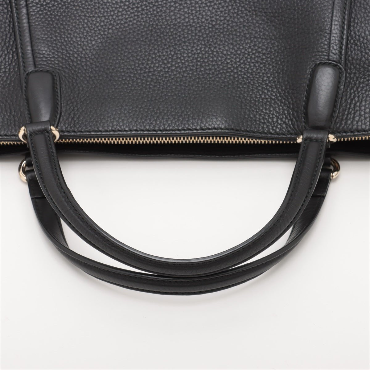 Second hand Gucci Soho Leather Zipper Closure Tote Shoulder Bag Black - Tabita Bags