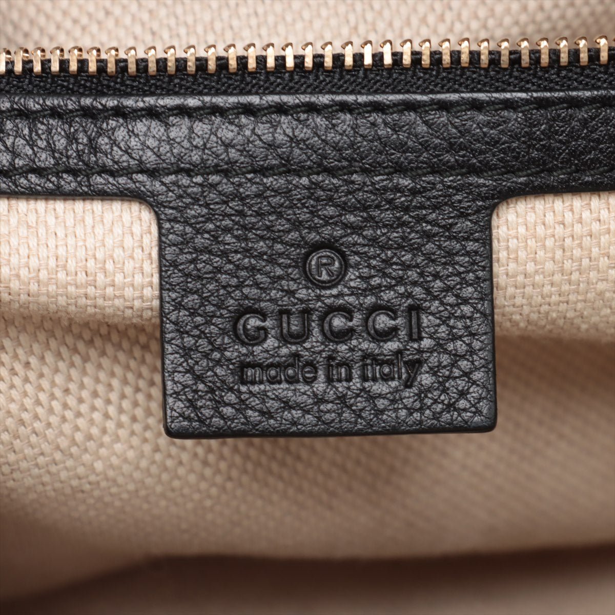 Second hand Gucci Soho Leather Zipper Closure Tote Shoulder Bag Black - Tabita Bags