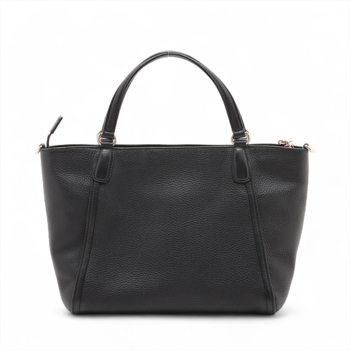 Second hand Gucci Soho Leather Zipper Closure Tote Shoulder Bag Black - Tabita Bags