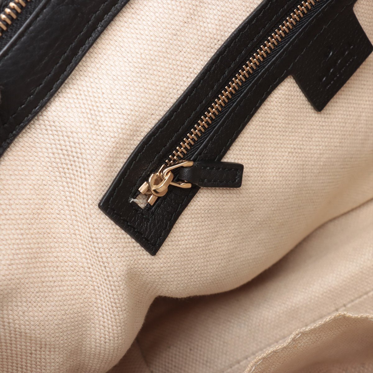 Second hand Gucci Soho Leather Zipper Closure Tote Shoulder Bag Black - Tabita Bags