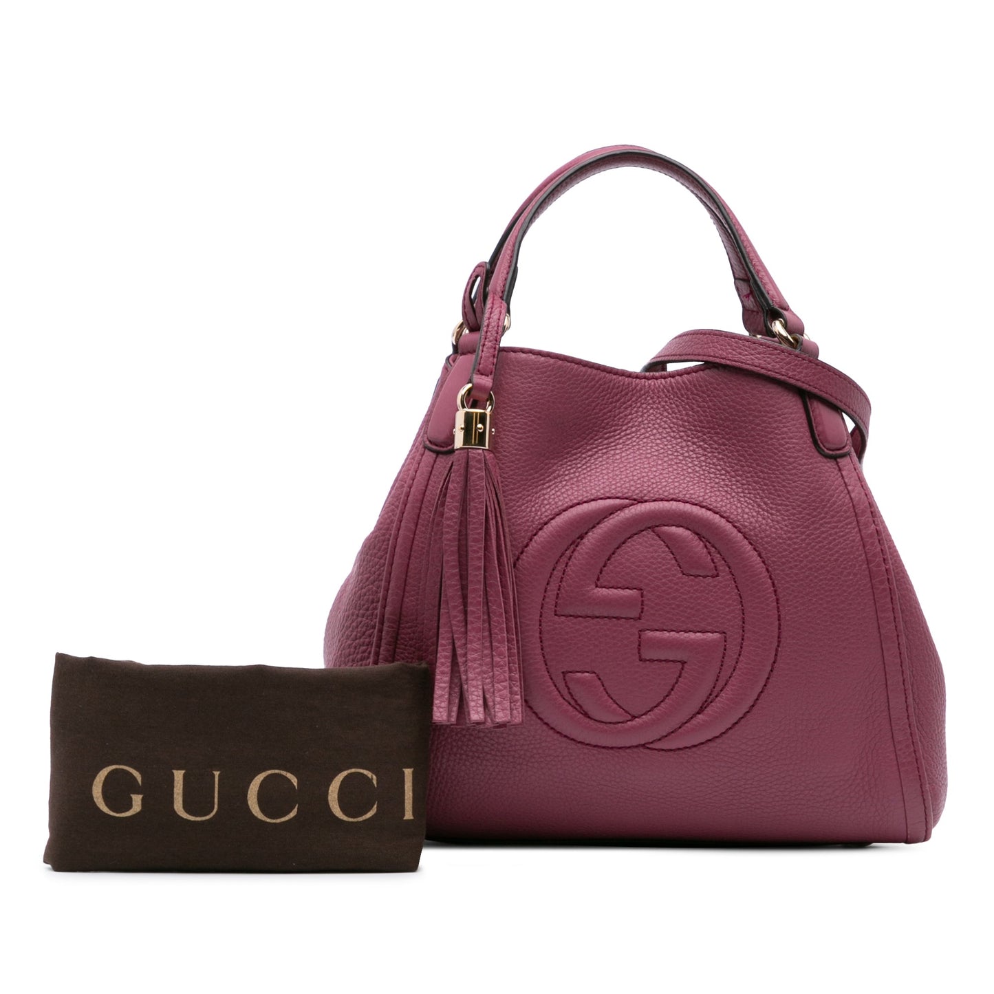 Second hand Gucci Soho Small Leather Hobo Shoulder Bag Pink - Tabita Bags