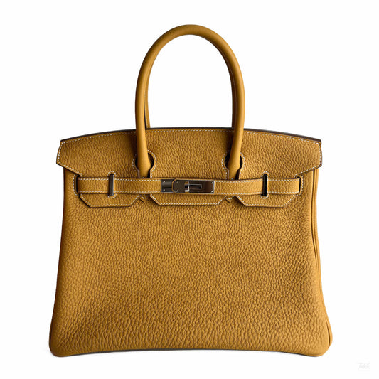 Second hand Hermes Birkin 30 Togo Leather Top - Handle Bag Natural Sable - Tabita Bags