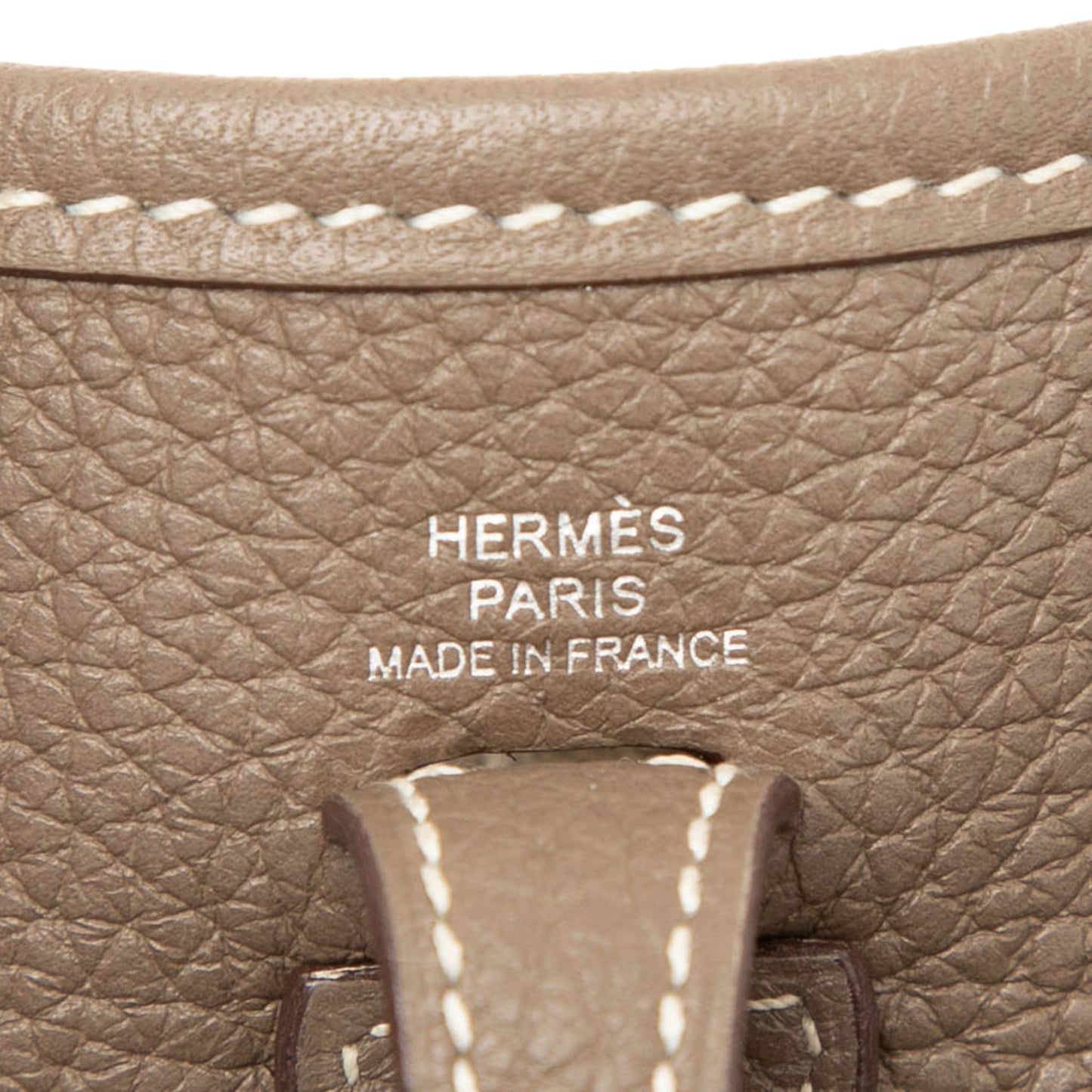 Second hand Hermes Evelyne 16 TPM Clemence Leather Hobo Crossbody Etoupe - Tabita Bags