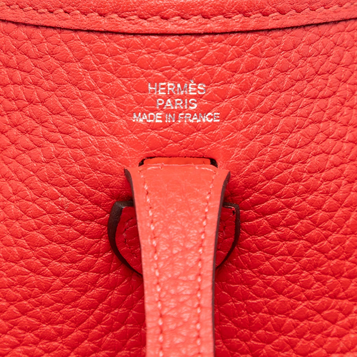 Second hand Hermes Evelyne 16 TPM Clemence Leather Hobo Crossbody Rouge Casaque - Tabita Bags