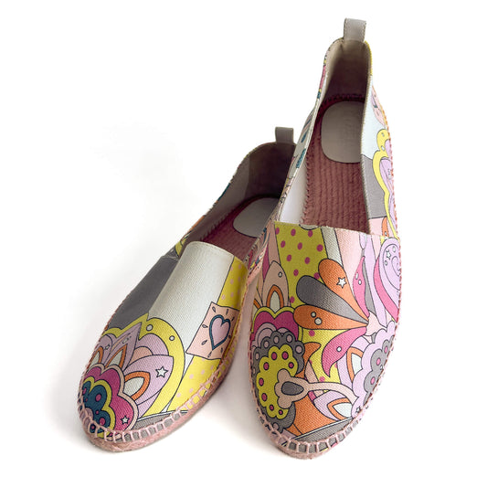 Second hand Hermes Flat Espadrille Canvas 41 Rose - Tabita Bags