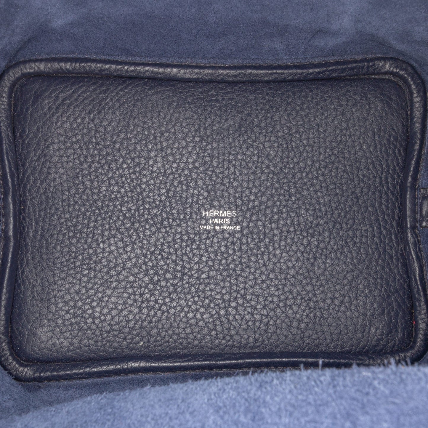 Second hand Hermes Picotin 18 Taurillon Clemence Leather Lock Bucket Handbag Blue - Tabita Bags