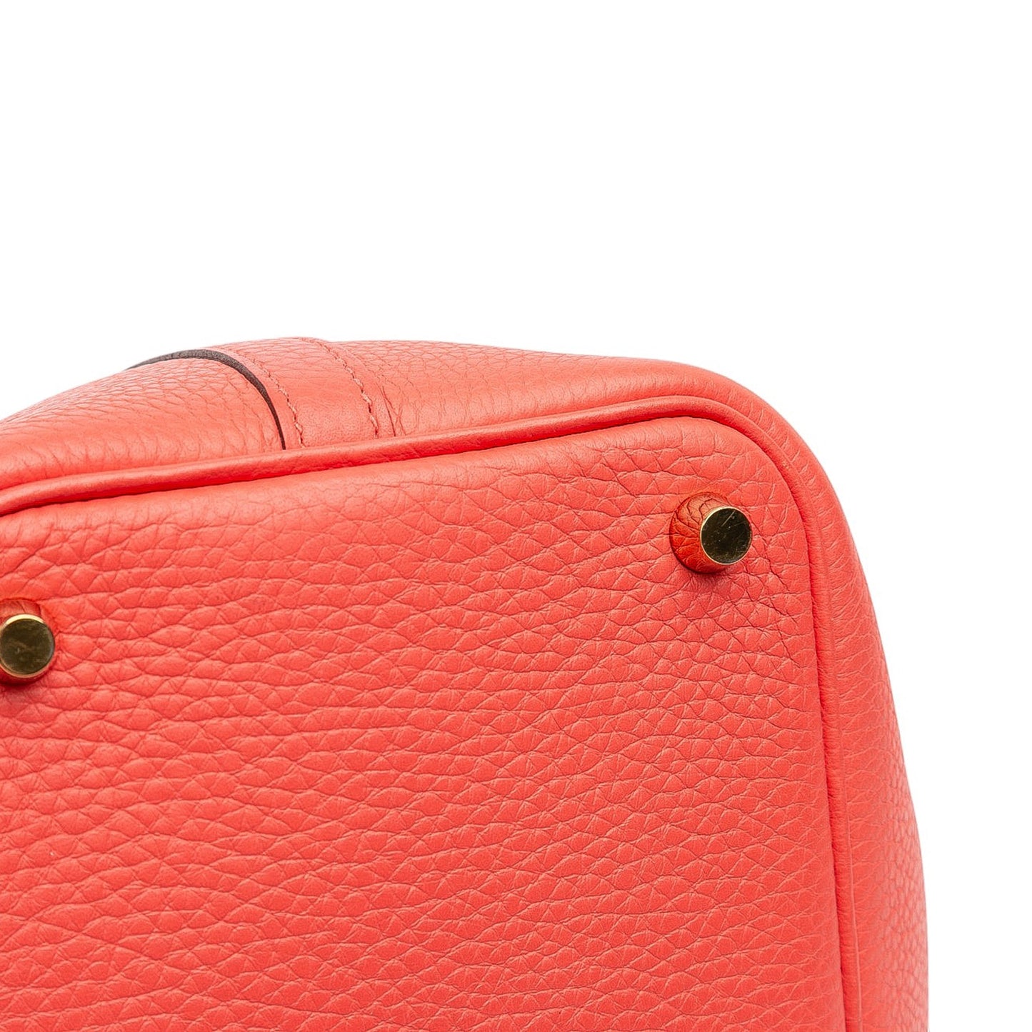 Second hand Hermes Picotin 18 Taurillon Clemence Leather Lock Bucket Handbag Rouge Pivoine - Tabita Bags