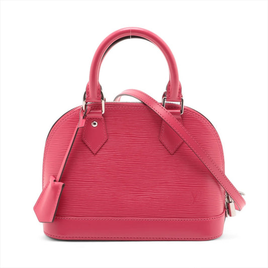 Second hand Louis Vuitton Alma BB Epi Leather Top - handle Handbag Pink - Tabita Bags