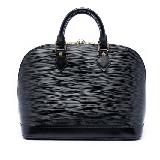 Second hand Louis Vuitton Alma PM Epi Leather Handbag Black - Tabita Bags