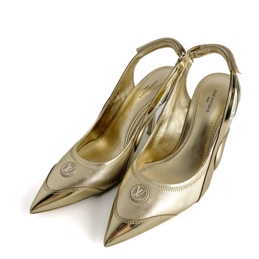 Second hand Louis Vuitton Archlight Leather Pump 40 Gold - Tabita Bags