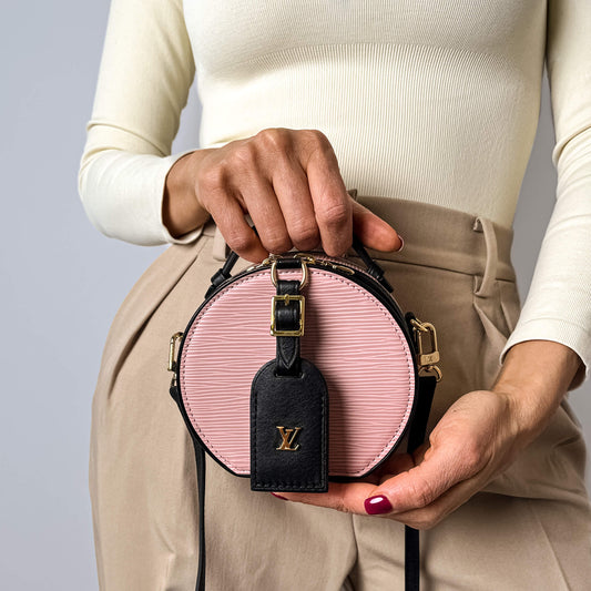 Second hand Louis Vuitton Boite Chapeau Epi Leather 2 - Ways Crossbody Pink & Black - Tabita Bags